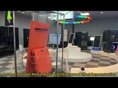 Affichage numérique extérieur portable avec roues pour la publicité mobile