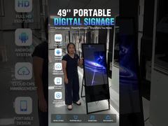 Écran de support de plancher de contrôle de nuage d'Android d'affichage numérique portatif ultra mince de 49" d'usine