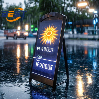 qualité  P2.5 Pixel Portable LED Signage All-Weather Metal Frame 4500Nits Brightness 10H Battery Life usine