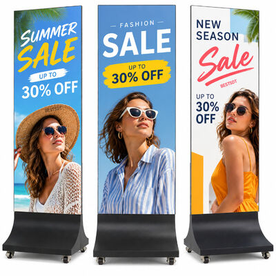 Qualité  Outdoor LED Poster Display 640x1600mm P2.5 4500nits IP65 Weatherproof Advertising Screen Usine
