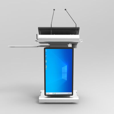 Smart Digital Podium avec écran avant de 23,8 pouces et microphone sans fil équipé d'un processeur Intel i5 de 6e génération
