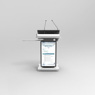 Pupitre de podium numérique intelligent Intel i5 6e avec écran de 23,6 pouces et luminosité de 350 nits pour salle de classe