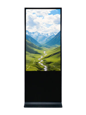 Affichage numérique LCD intérieur de 55 pouces avec 350 Cd/m2 de luminosité et système d'exploitation Android pour l'écran d'affichage publicitaire