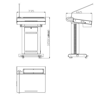 Smart Multimedia Podium avec Intel i5 6th Gen, 350 Cd/m2 de luminosité et 178°/178° d'angle de vue pour les équipements éducatifs