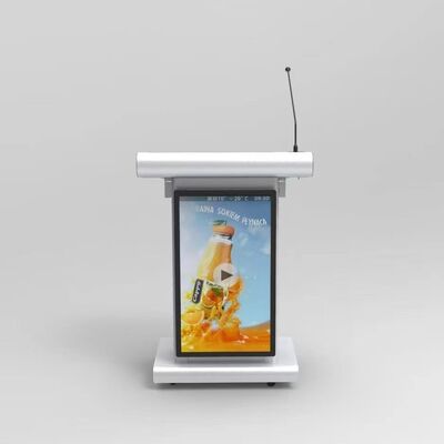 Lectère professionnel sur podium numérique avec Intel i5 6th, luminosité de 350 Cd/m2 et RAM de 8 Go pour conférence et salle de classe