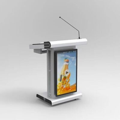 Podium multimédia moderne avec processeur Intel i5 6ème écran 23,6 pouces et luminosité 350 nits pour salles de conférence