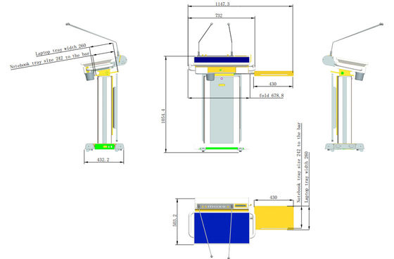 Portable Auditorium Podium, affichage numérique LCD Lecturn Pour le système de conférence