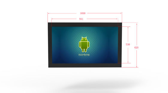 Écran tactile numérique monté sur un mur intelligent, publicité verticale, signalisation numérique