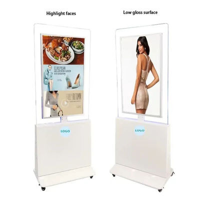 Le double intérieur adapté aux besoins du client de Signage d'affichage à cristaux liquides Digital a dégrossi l'affichage d'affichage à cristaux liquides de vitrine de magasin de 55 pouces