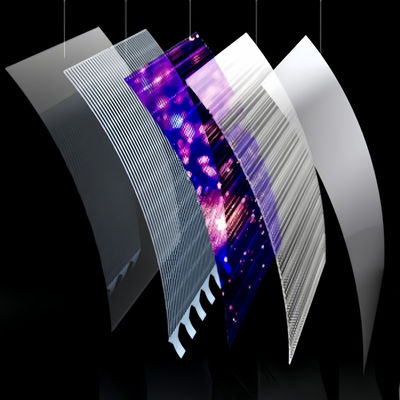 Écran de film LED flexible, affichage transparent pliable et imperméable à l'eau IP65 pour une solution visuelle d'exposition/affichage/vente au détail