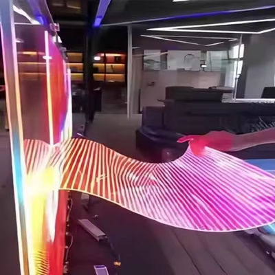 16 9 Proportion d'aspect Ultra-mince 3,9 mm Écran de film LED transparent pour l'installation de murs de rideaux en verre