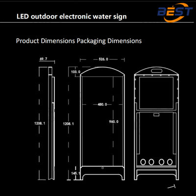 Affichage extérieur P2.5 Portable LED avec batterie 10H 4500Nits IP65 étanche pour la publicité commerciale