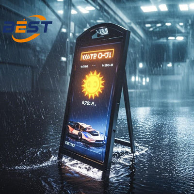 Affichage LED portable alimenté par batterie avec Android 9.0, IP65 étanche et 50000mAh de longue durée