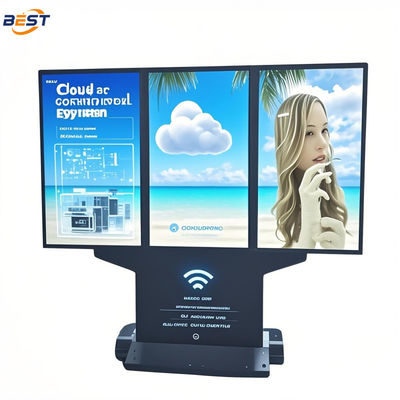 Affichage extérieur multi-écran avec lecteur multimédia partagé, compatible avec Android Windows Linux.