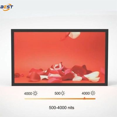 Affichage LCD commercial de haute luminosité 4000nit Capteur lumineux intelligent Angle de vision de 178 degrés