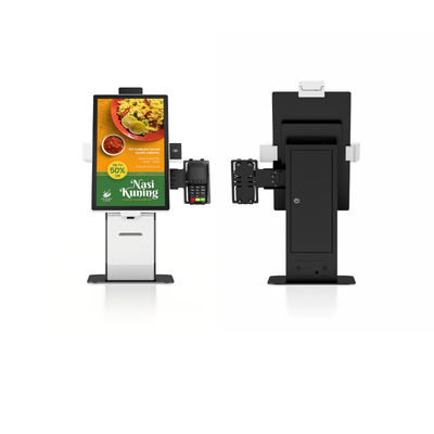 Commande en libre-service Kiosque d'hôtel Enregistrement en espèces Paiement NFC Affichage numérique extérieur