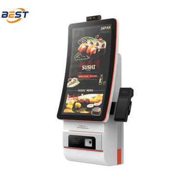Kiosque de commande en libre-service monté sur le mur avec système de point de vente pour bar restaurant Android