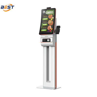 Kiosque de commande en libre-service au sol pour la bibliothèque de l'hôtel Hotpot Menu LCD POS mobile