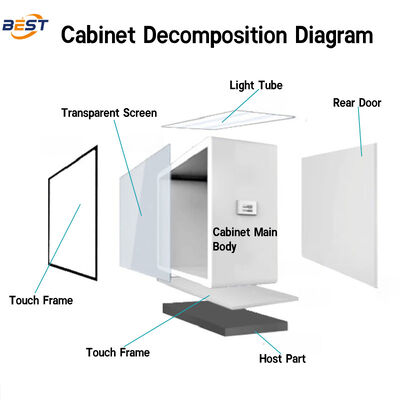 Boîte d'affichage holographique commerciale 11-98 pouces Signalisation publicitaire Contrôle cloud Mur carrelé