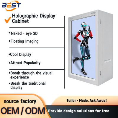 Boîte d'affichage holographique commerciale 11-98 pouces Signalisation publicitaire Contrôle cloud Mur carrelé
