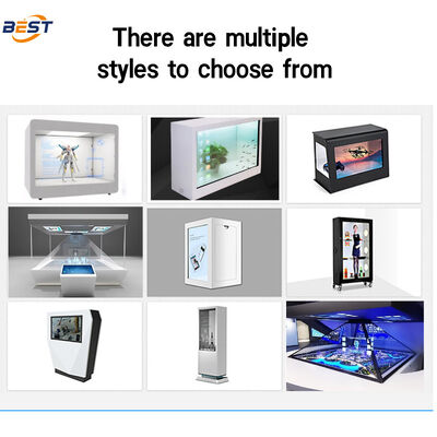 Boîte d'affichage holographique commerciale 11-98 pouces Signalisation publicitaire Contrôle cloud Mur carrelé