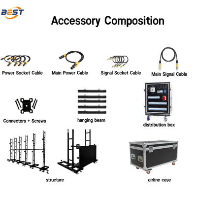 Mur d'affichage vidéo modulaire à contrôle cloud pour la location d'écrans LED interactifs mobiles
