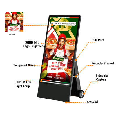 High Brightness Multi Language Outdoor LCD Digital Signage with TCP IP/PPPOE/ICMP/DHCP/DNS/FTP/HTTP Connectivity