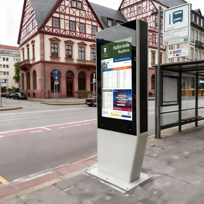 Affichage LCD extérieur avec 2500 nits de haute luminosité IP65 imperméable à l'eau et 10 points de contact capacitif pour l'affichage numérique