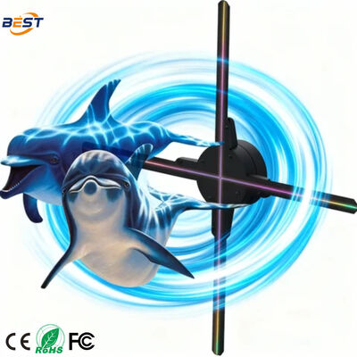 Ventilateur d'hologramme à LED avec 768 perles de lampe à LED 3740 nit Lumière et angle de vision de 176 ° pour les applications intérieures