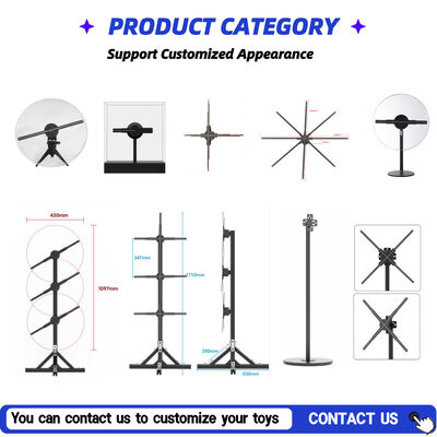 Ventilateur d'hologramme à LED avec 768 perles de lampe à LED 3740 nit Lumière et angle de vision de 176 ° pour les applications intérieures