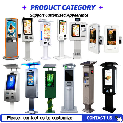 Kiosque d'écran tactile extérieur imperméable à l'eau IP65 avec affichage HD de 21,5 pouces et toucher capacitif à 10 points pour l'auto-commande