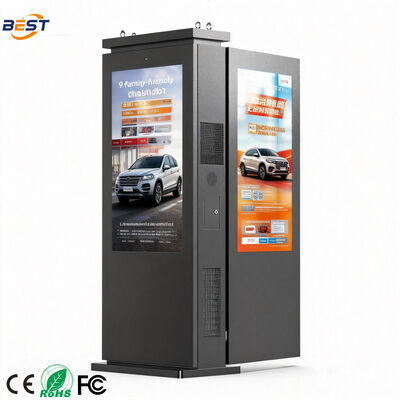 Signalisation numérique LCD extérieure double face IP65 imperméable à l'eau avec 2500 cd