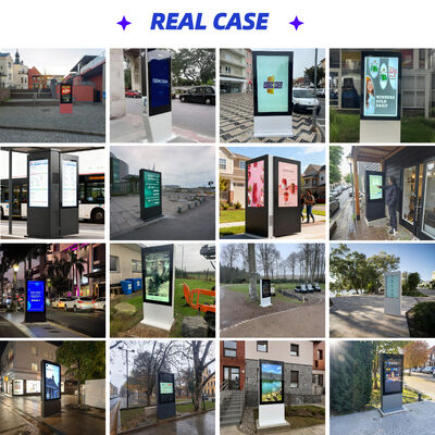 Signalisation numérique LCD extérieure double face IP65 imperméable à l'eau avec 2500 cd
