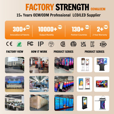 21.5" Tableau d'écriture LED intelligent Android autoportant pour entreprises intérieures