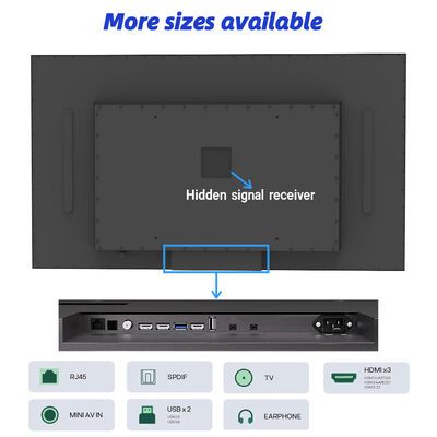 IP55/IP66 Téléviseur extérieur imperméable à l'eau avec résolution 4K Ultra HD et haute luminosité 1500-3000nits pour affichage commercial