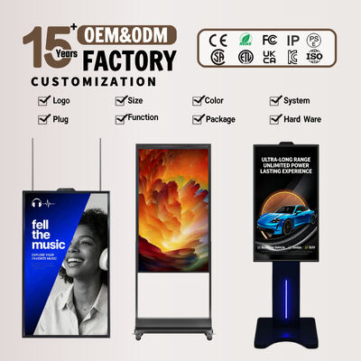 Affichage de fenêtre d'affichage numérique commercial et résidentiel avec une capacité de stockage de 32 Go Parfait pour la marchandisation et le contenu visuels dynamiques