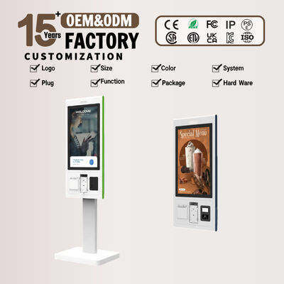 21.5 à 32 pouces Taille d'affichage Conception de kiosque personnalisée avec interface utilisateur à écran tactile Offrant des expériences client attrayantes
