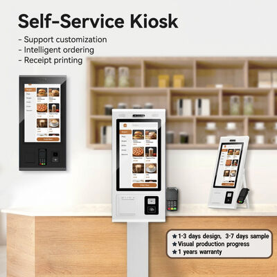 Kiosque de paiement en libre-service Kiosque interactif en libre-service offrant une connectivité réseau WiFi pour les transactions et l'exploitation des clients