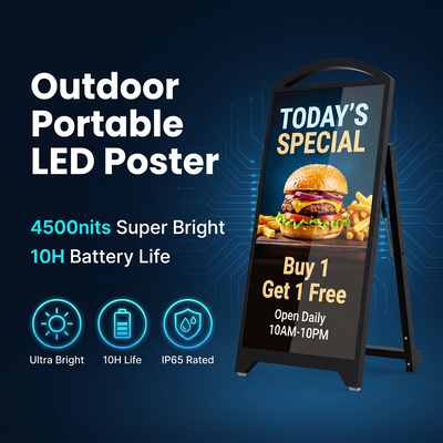 Écran mobile LED extérieur P2.5 | Enseigne alimentée par batterie haute luminosité 4 500 nits
