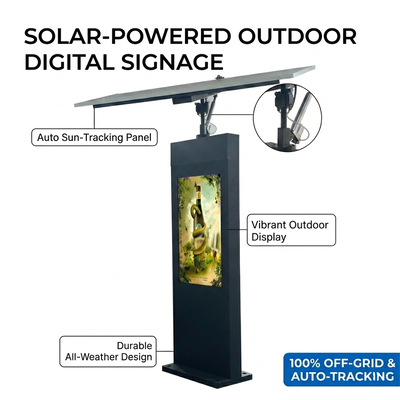 Affichage numérique de suivi solaire | Suivi automatique du soleil | IP65 | Hors réseau