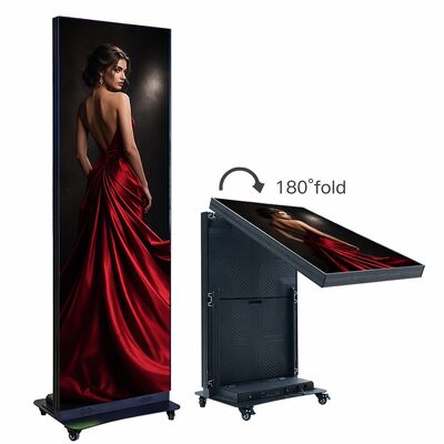 P1.86 Affichage d'affiche LED pliable portable intérieur 640x1920 mm