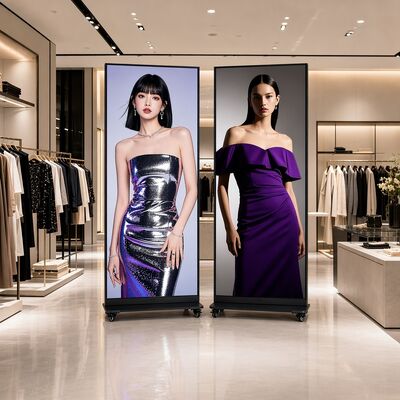 P1.86 Affichage d'affiche LED pliable portable intérieur 640x1920 mm