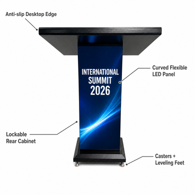 GOB – écran de podium LED à Protection complète, panneau Flexible incurvé, Plug Play, conférence Async Novastar sans fil