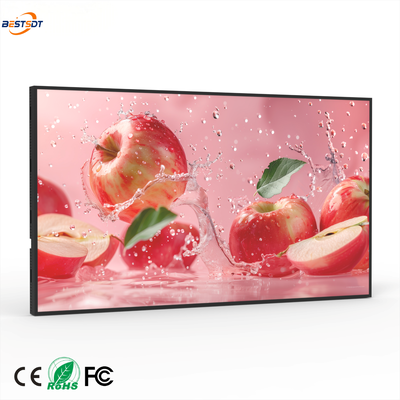 Écran caisson lumineux mural 43 49 55 65 75 pouces, affichage publicitaire Android 4K 2000 nits