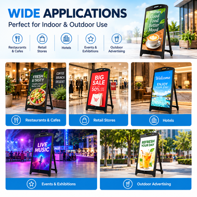 Panneau de menu numérique LED extérieur P2.5 4500nits IP65 à batterie pour enseigne publicitaire de restaurant