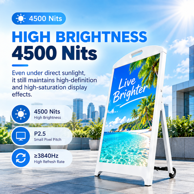 signe numérique lisible extérieur de lumière du soleil de l'affichage extérieur IP65 d'affiche de l'intense luminosité 4500nits LED