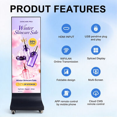 Custom Outdoor LED Poster Screen 640x1600mm P1.538 High Definition Advertising Display OEM ODM