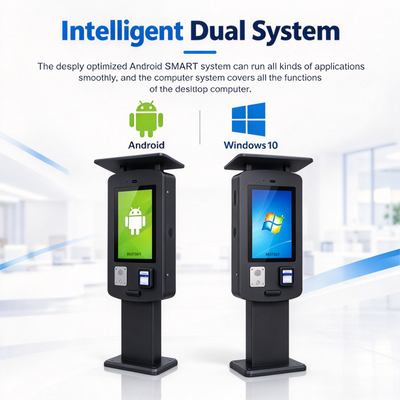 Commercial Freestanding Restaurant Food Ordering Terminal Custom Outdoor Self Ordering Kiosk for QSR Food Courts Cafes