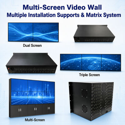46-85 Inch Ultra Narrow Bezel 4K LCD Video Wall Splicing Display 500nits 0.88mm